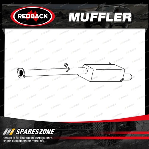 Redback Standard Replacement Muffler for Subaru Forester SG SG9 2.5L 2005-2008