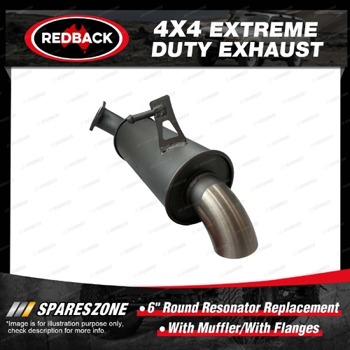 Redback Extreme Duty 6" Round Resonator Replacement for Nissan Patrol Y62 5.6L