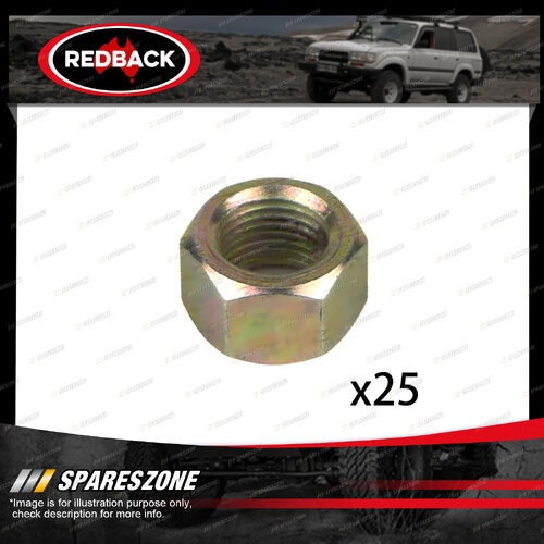 25 pcs Redback Steel Nuts Thread M12 x 1.25 Hex 17mm for Mitsubishi Magna