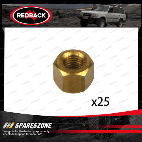 25 x Redback Brass Nuts Thread 5/16" UNF Hex size 12.7mm Length 10mm for Rover