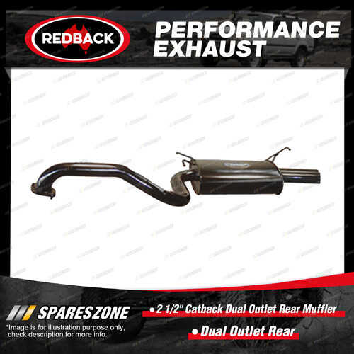 Redback 2 1/2" Catback 2 Outlet Rear Muffler for Ford Fairmont Falcon BA BF FG