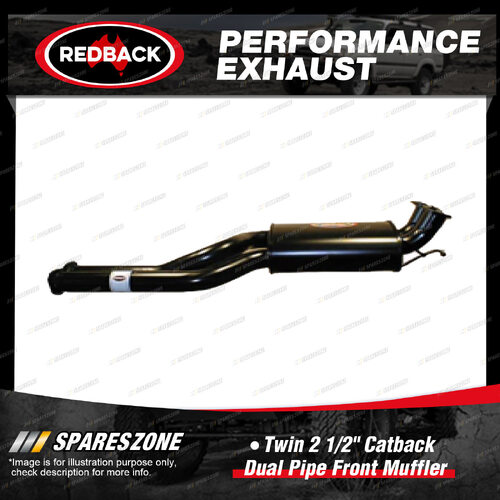 Redback 2 1/2" Catback 2 Pipe Front Muffler Assy for Ford Fairmont Falcon BA BF