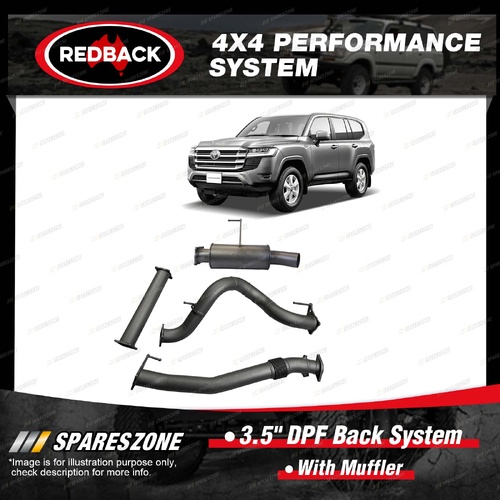 Redback 3.5" DPF Back Exhaust with Muffler for Toyota Landcruiser FJA300 LC300