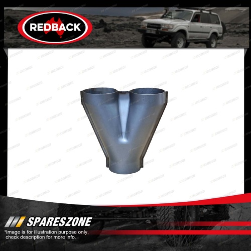 Redback Y Pipe - Single 4" Inlet 4" x 2 Outlet 409 Stainless Steel