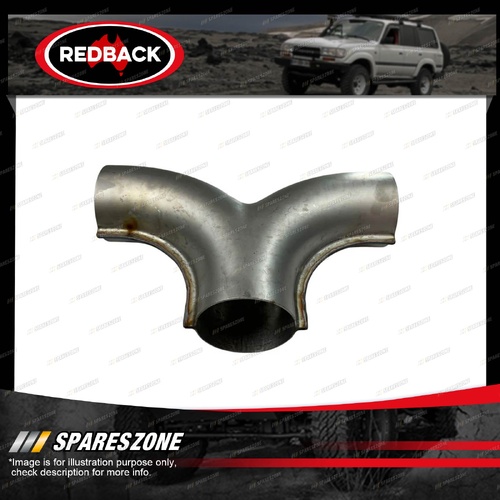 Redback T-Pipe - Single Inlet Outlet Size 2 1/2" Inch 63mm 409 Stainless Steel