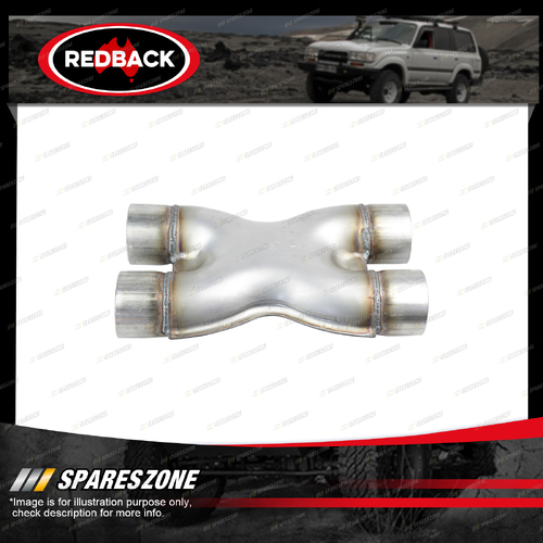1 pc Redback 409 Stainless Steel Exhaust X Pipe - Twin 57mm 2-1/4"
