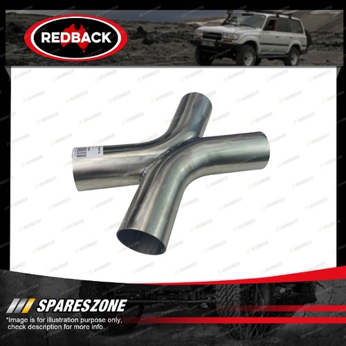 Redback X-Pipe - Twin 2.5" Inch 63mm 304 Stainless Steel Fabricated X Pipe