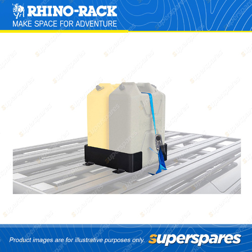 Rhino Rack Double Pioneer Jerry Can Holder 61006 - Lightweight Aluminium