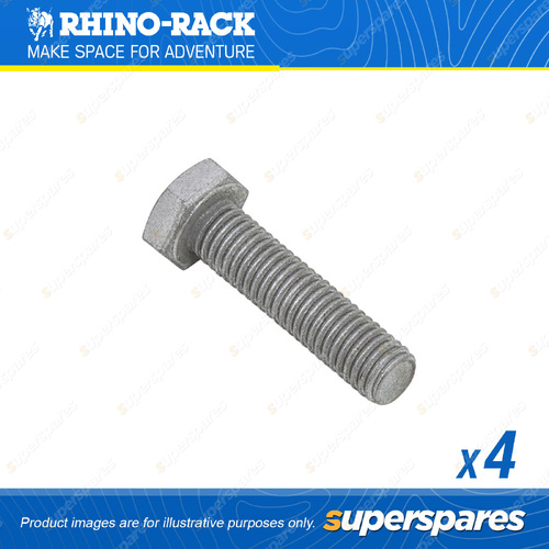 Rhino Rack M10 x 40mm Galvanised Hex Set Screw Bolt B006-BP - in a Pack of 4