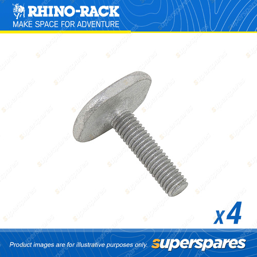 Rhino Rack M6 x 25mm Galvanised Square Head Bolt T-Bolts B015-BP - Pack of 4