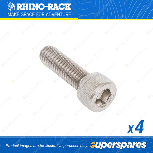 Rhino Rack M6 x 20mm Stainless Steel Socket Head Screw B054-BP - in a Pack of 4