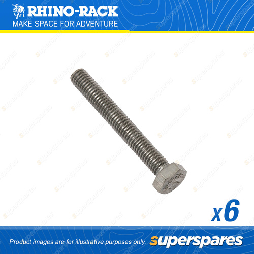 Rhino Rack M6 x 45mm Stainless Steel Hex Set Screw B088-BP - in a Pack of 6