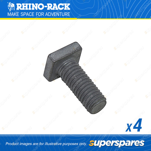 Rhino Rack Thread Size M8 x 20mm Steel Screw T-Bolt B096-BP - in a Pack of 4