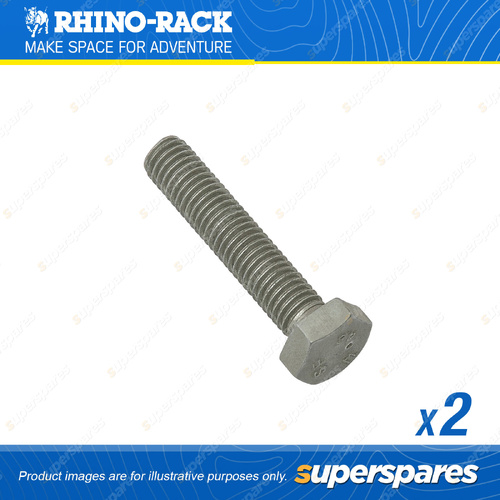 Rhino Rack M8 x 40mm Galvanised Hex Set Screw B103-BP - Pack of 2 - Replacement