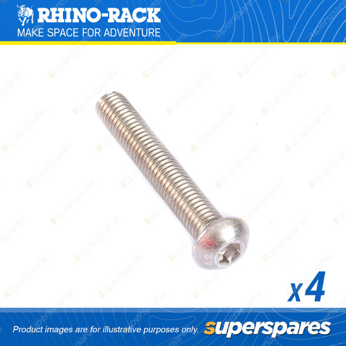 Rhino Rack M8 x 50mm Stainless Steel Button Head Cap Screw B126-BP - 4 Pack