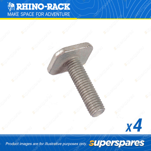 Rhino Rack M8 x 30mm Galvanised Square Head Set Screw B130-BP - in a Pack of 4
