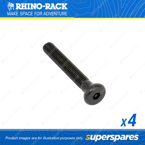 Rhino Rack M8 x 57mm Black Attachment Screw Bolts B154-BP - in a Pack of 4