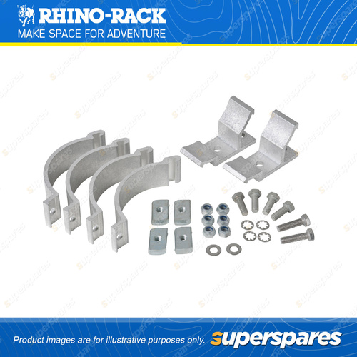 Rhino Rack Conduit Clamp Set BC2 - 2 Clamps Suits 100mm Carriers Heavy Duty Bars