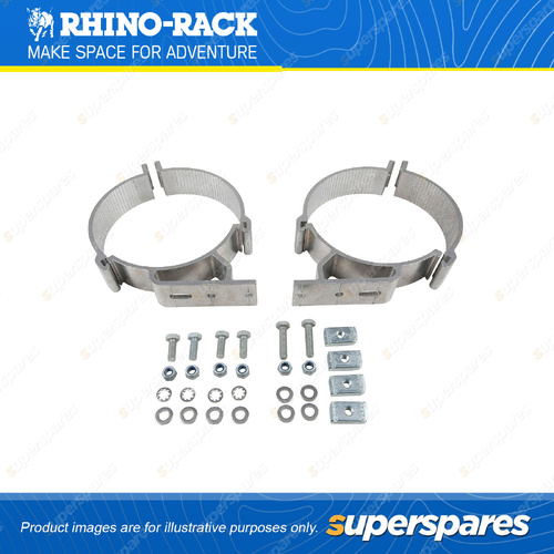 2 x Rhino Rack 150mm Conduit Clamps BC2-150 Suits 150mm Carriers Heavy Duty Bars