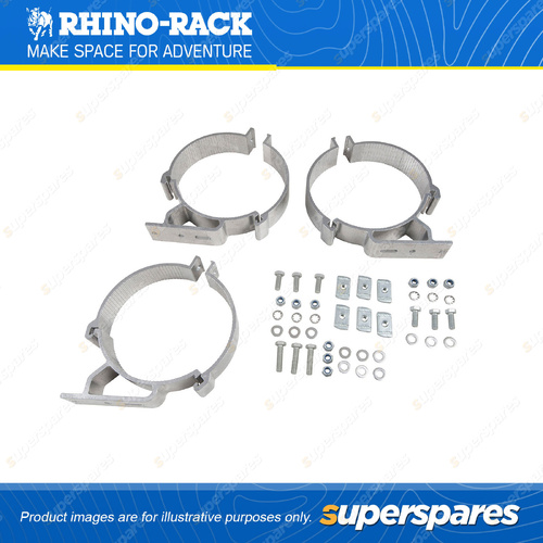 3 x Rhino Rack 150mm Conduit Clamps BC3-150 Suits 150mm Carriers Heavy Duty Bars