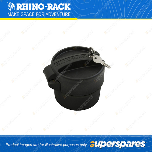 2x Rhino Rack Black Conduit Carrier Locking End Caps LSE100 Suit 100mm PVC Pipes