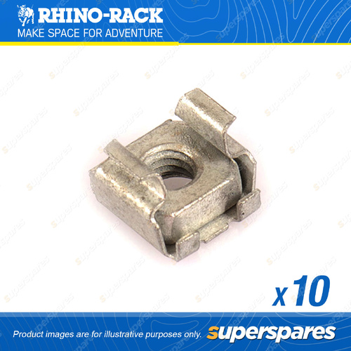 Rhino Rack M6 Galvanised Cage Nut Panel 8 N017-BP - Pack of 10 - Replacement