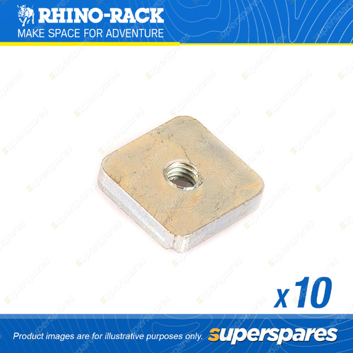 Rhino Rack M6 20mm x 20mm x 3.5mm Square Carac Nut N025-BP - in a Pack of 10