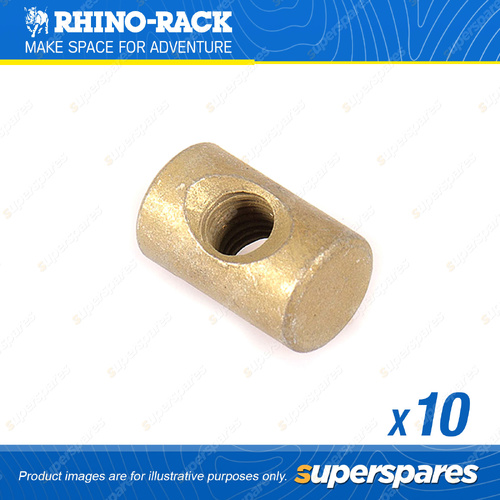 Rhino Rack M6 x 16mm Hole Centered Dowel Nut N027-BP - Pack of 10 - Replacement