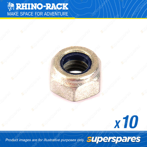 Rhino Rack M8 Nyloc Galvanised Nut N028-BP - in a Pack of 10 - Replacement