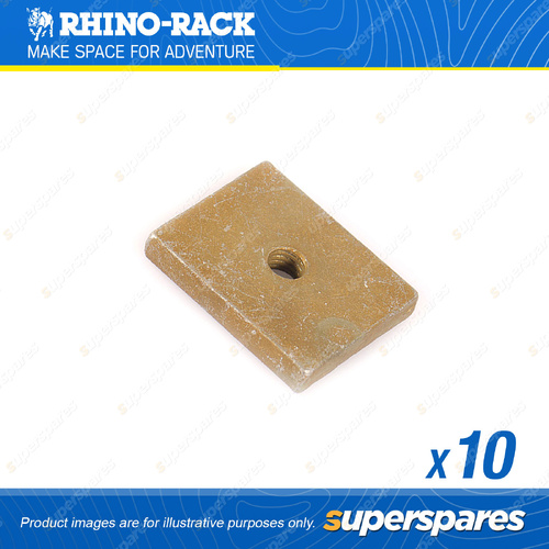 Rhino Rack M6 30mm x 25mm x 5mm Zinc Nut N035A-BP - Pack of 10 - Replacement