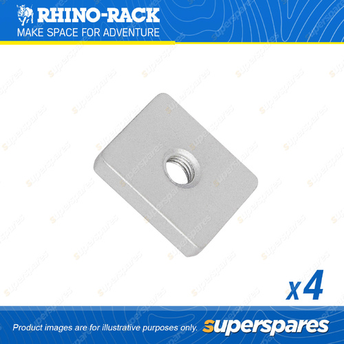 Rhino Rack M6 24mm x 21mm x 4mm Galvanised Nut N057-BP - in a Pack of 4