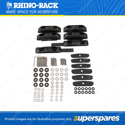 Rhino Rack RCP Base Kit RCP02-BK - Suits RC and RV Roof Rack Systems Pack of 6