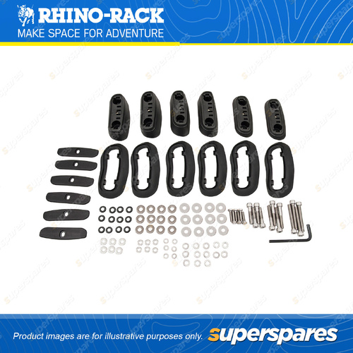 Rhino Rack RCP Base Kit RCP28-BK - Suits RC and RV Roof Rack Systems Pack of 6