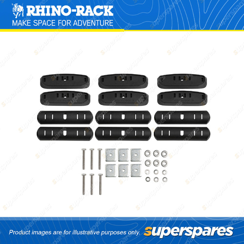 Rhino Rack RCP Base Kit RCP79-BK - Suits RC and RV Roof Rack Systems Pack of 6