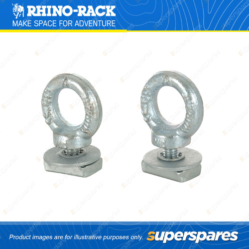 Rhino Rack Galvanised Steel Eye Bolt Kit REB - Suits Heavy Duty Bars Pack of 2