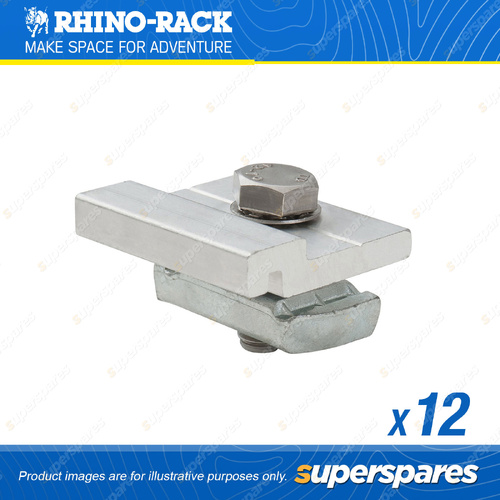 12x Rhino Rack Ladder Rack Lock Tab RLTAB-12 Suits Ladder Rail to Heavy Duty Bar