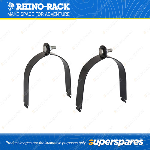 2 x Rhino Rack 100mm/4" Vortex Pipe Clamps SPC4 - Suits 100mm Conduit Carriers