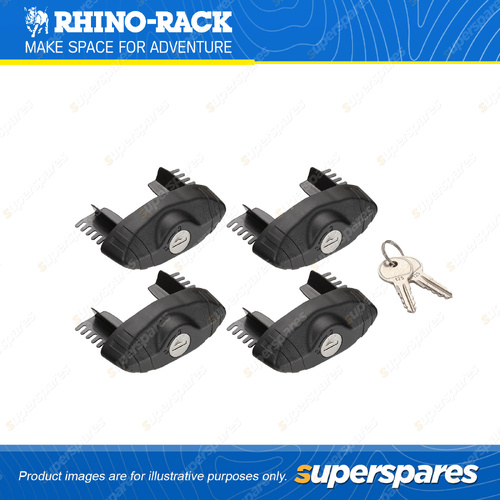 Rhino Rack Vortex Locking End Caps VA-LEC4 - Comes with 4 End Caps and 2 Keys
