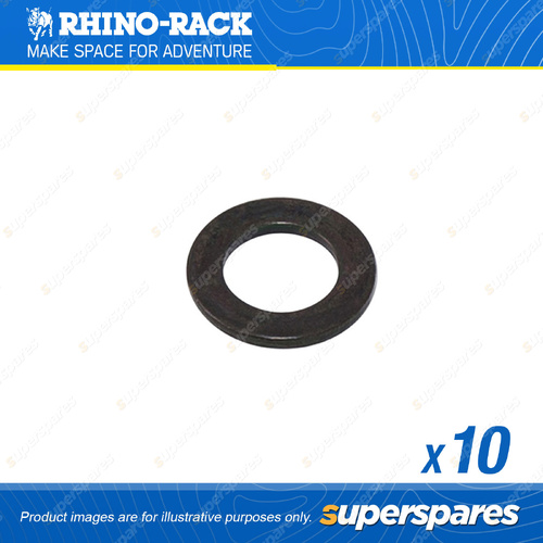 Rhino Rack M6 x 12.5mm Black Stainless Steel Flat Washer W003-BLK-BP - 10 Pack