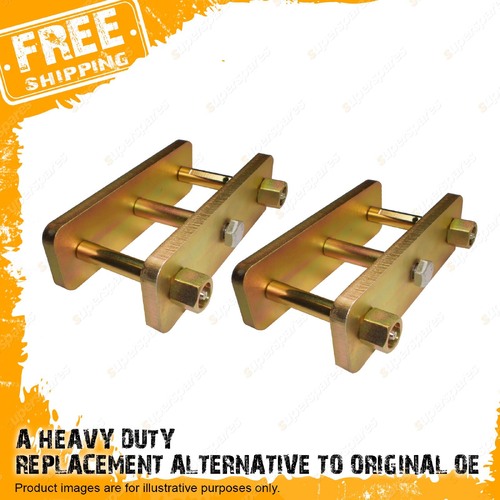 Pair Front 2" 50mm Lift Kit Extended Shackles for Holden Drover QB 85-87