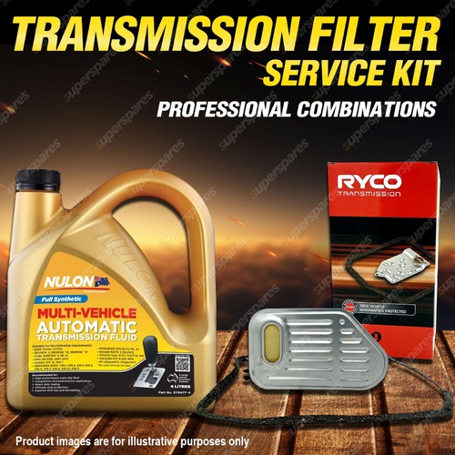 Ryco Transmission Filter + Full SYN Oil Kit for Toyota Hilux GGN15 25 FJ Cruiser