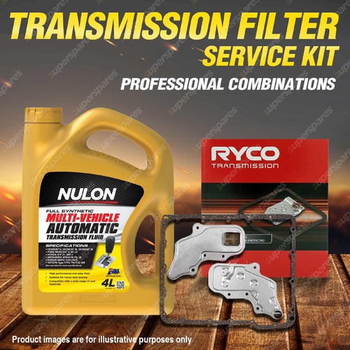 Ryco Transmission Filter + Full Synthetic Oil Kit for Nissan Patrol GQ GU MQ MK