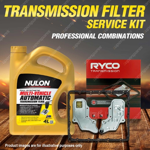 Ryco Transmission Filter + Full Synthetic Oil Kit for Nissan Navara D21 4CYL V6