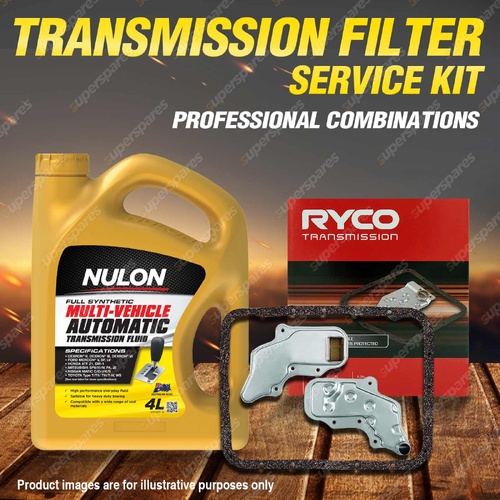 Ryco Transmission Filter+ Full SYN Oil Kit for Toyota Landcruiser Prado KZJ90 95