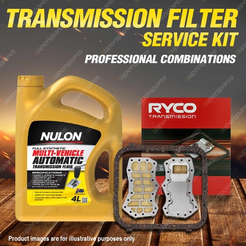 Ryco Transmission Filter + Full SYN Oil Kit for Subaru Liberty BE BH BL 4CYL