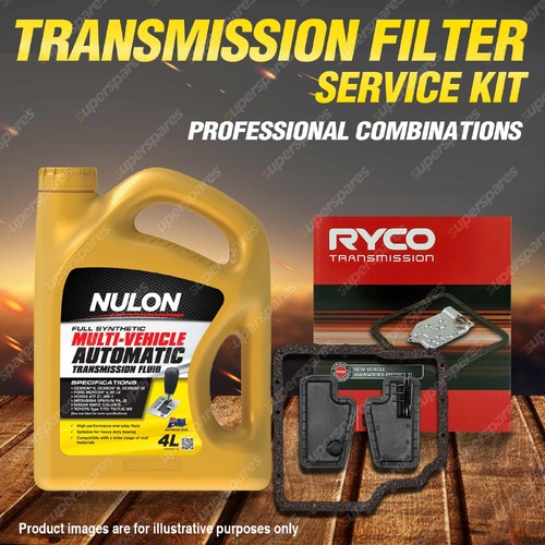 Ryco Transmission Filter + SYN Fluid Kit for Jaguar X TYPE X400 JF506E MPFI DOHC