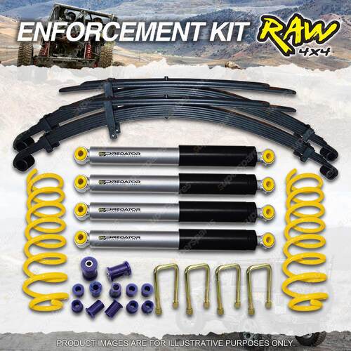 Raw 4x4 Predator Shocks Coil Leaf 40mm Lift Kit for Holden Colorado RG III