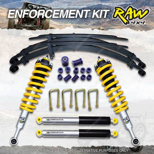 Raw 4x4 50mm Predator Shocks Complete Strut Lift Kit for Ford Ranger PX III PX3