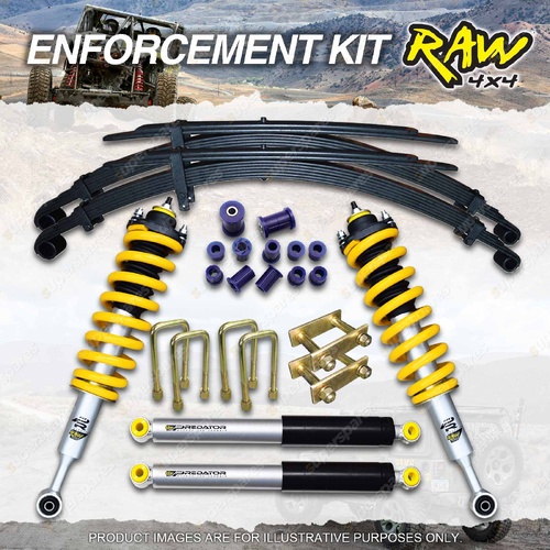 RAW 40mm Lift Kit Predator Shock Complete Strut Leaf for Mitsubishi Triton MV
