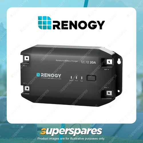 Renogy Core 12V 20A DC-DC Battery Charger - BT-2 Bluetooth Remote Monitoring